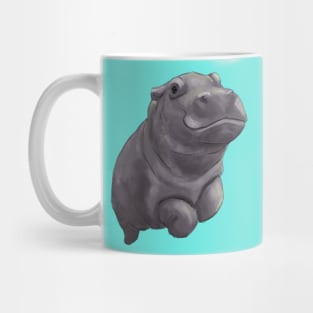 Cute Swimming Baby Pygmy Hippo Mug